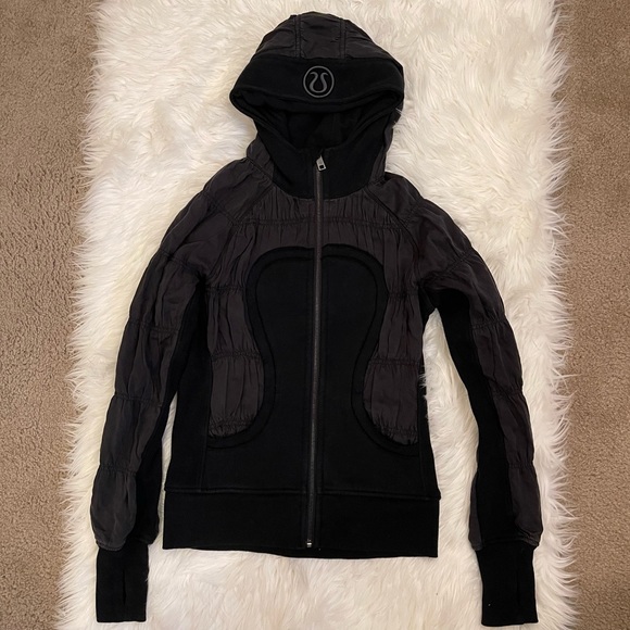 lululemon athletica Jackets & Blazers - Lululemon Hooded Scuba Ruched Jacket Special Edition Rare
